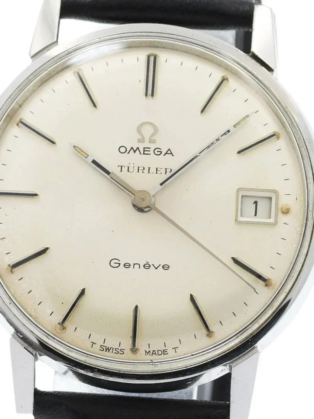 OMEGA TURLER Geneve 136.00011 Date Cal.613 Silver Dial Hand Winding Men's_961315